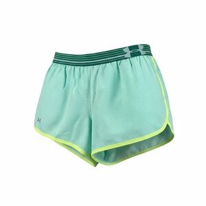 Under Armour Womens Medium Running Shorts Green Mesh Lined Athletic Gym